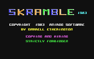 Skramble v1 Title Screen